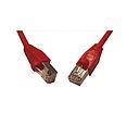 S / FTP patch cable, CAT 5, length: 0.5 m - red