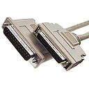 SCSI2 on SCSI1, 50-pin D-SUB connector, 1.27mm -> 25-pin D-SUB connector