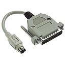 PS / 2 adapter, 6pin Mini.DIN / 25pin D-Sub: female / male