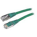 S / FTP patch cable, CAT 5, length: 1 m - green