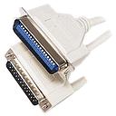Printer cable, Sub-D / Centronics, shed on both sides, 25-pin full, length: 1.8m